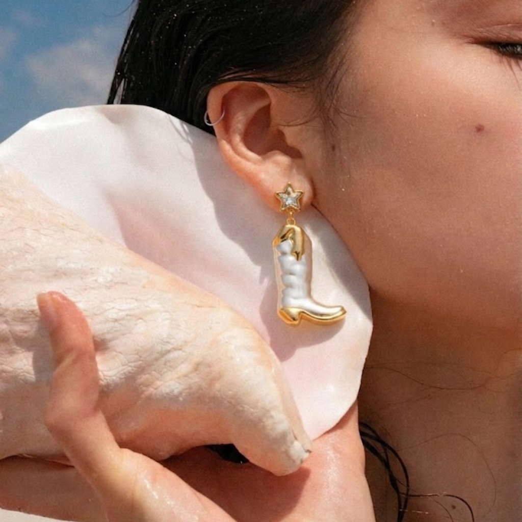 Star-Studded Cowboy Boot Earrings