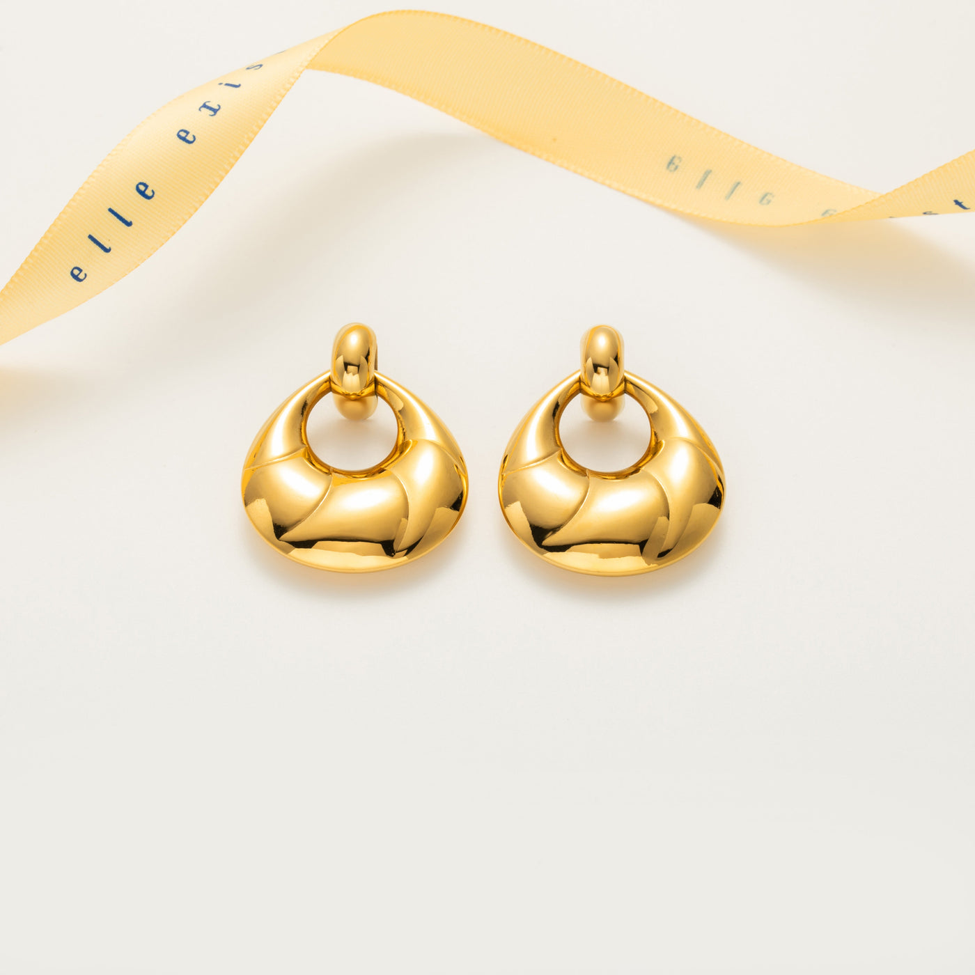 Dual-Tone Teardrop Earrings
