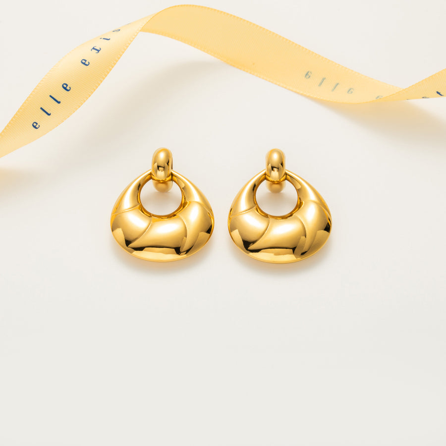 Dual-Tone Teardrop Earrings