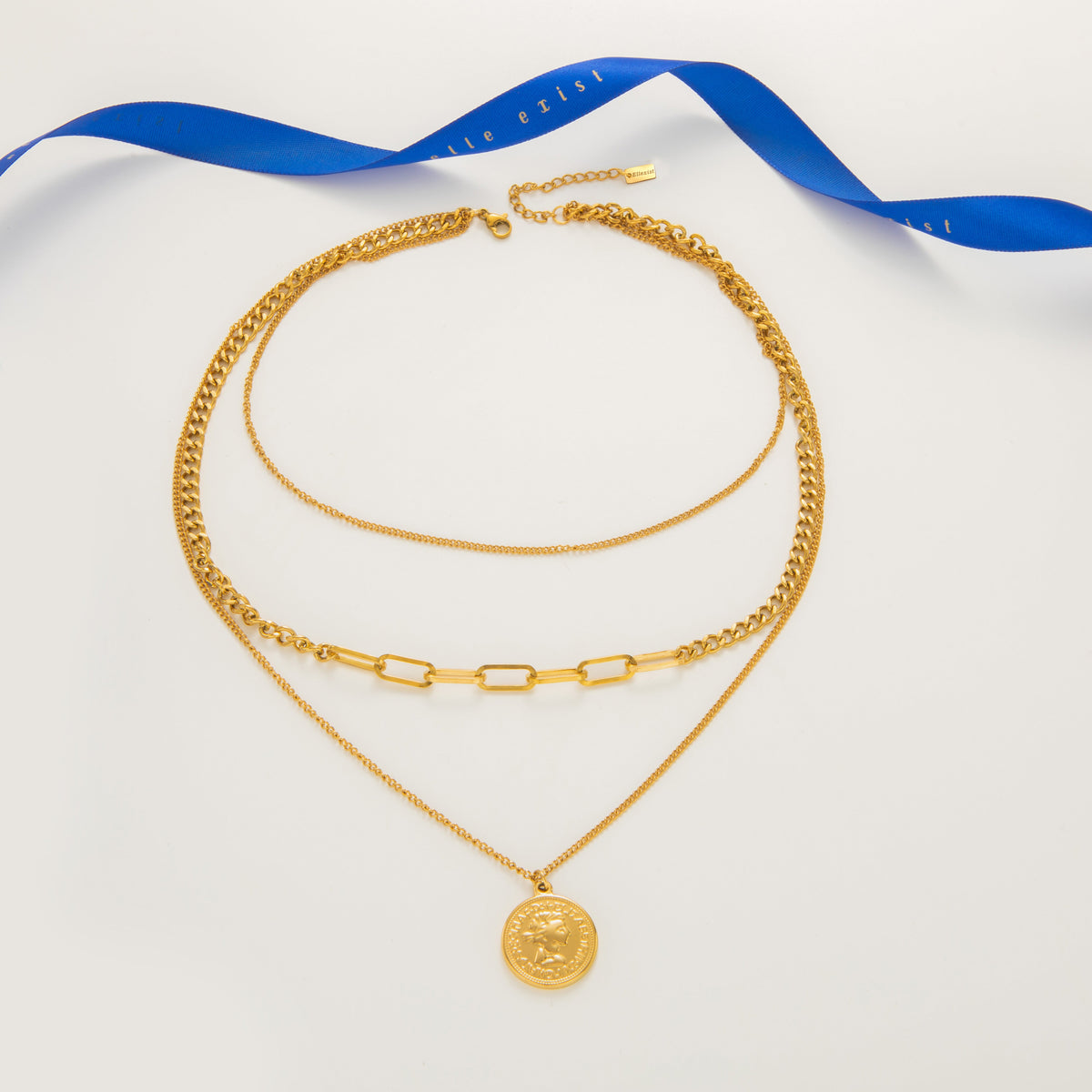Layered Coin Pendant Necklace